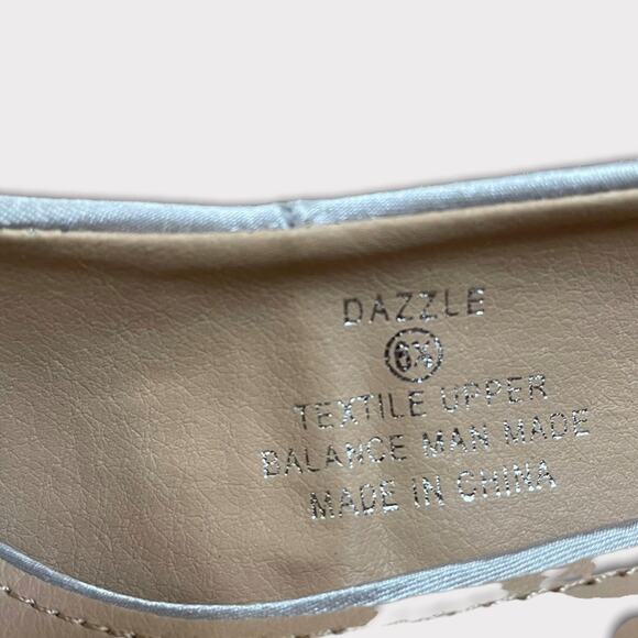 Lauren Lorrain Silver Glass/Rhinestones Dazzle Embellished Pump Heels Size 6.5 - Picture 13 of 14